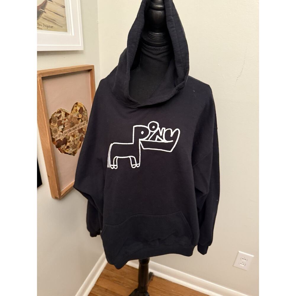 Rex Orange County Pony Hoodie, Black, Size: XXL Long Sleeve Cozy Music Merch